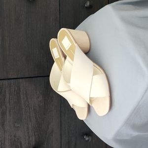 Dolce Vita Atira White Leather heels (hello wedding events)